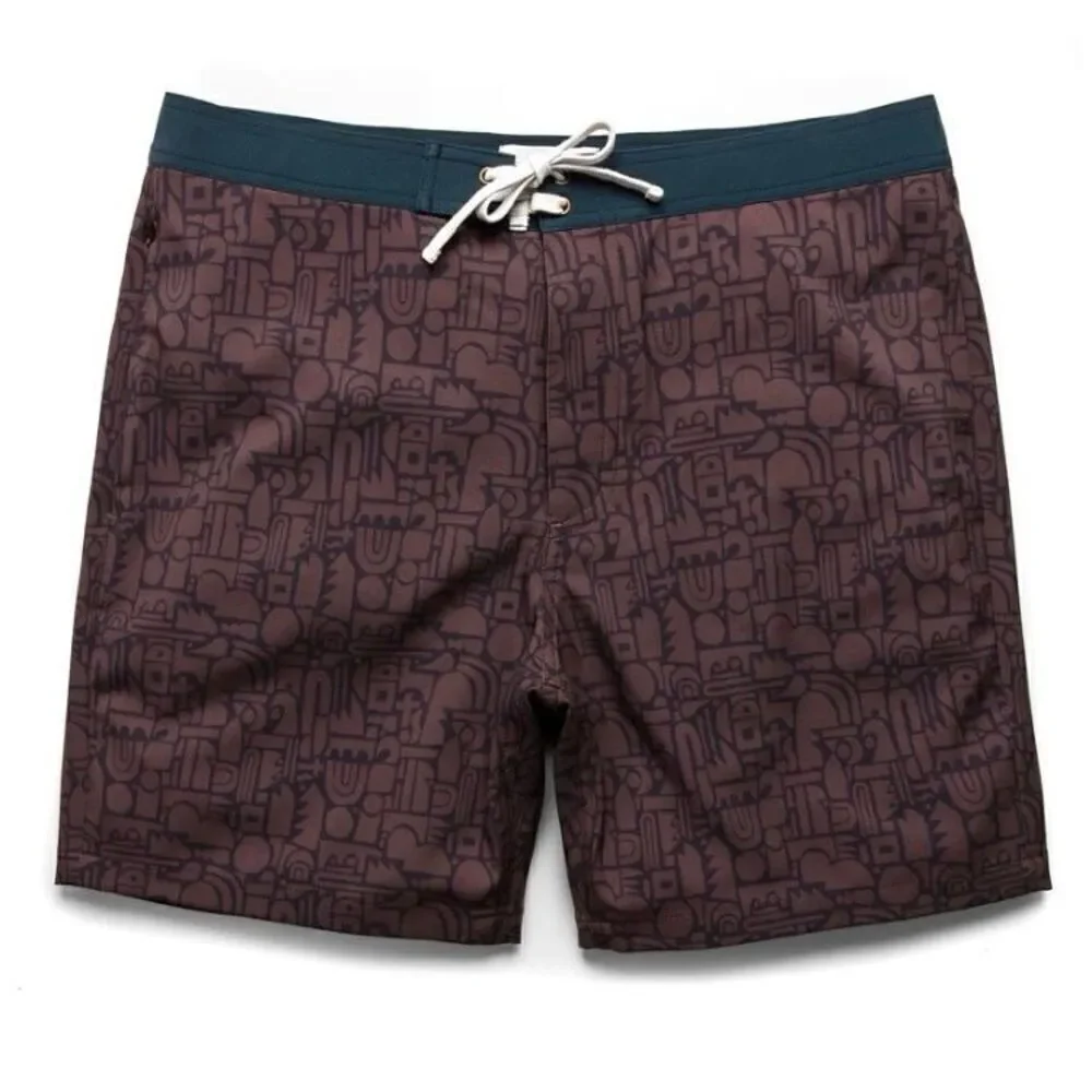 Taylor Stitch Bo Boardie Board Shorts In‎ Building Blocks Geometric Mens variety